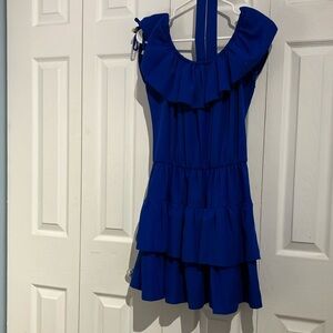 Royal Blue Ruffled Dress